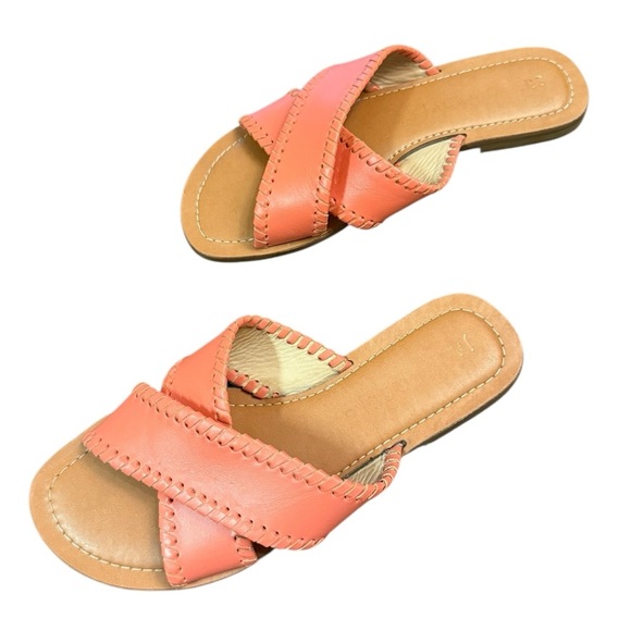 Jack Rogers Sloane X Band in Coral Leather Size 6M - Picture 5 of 9